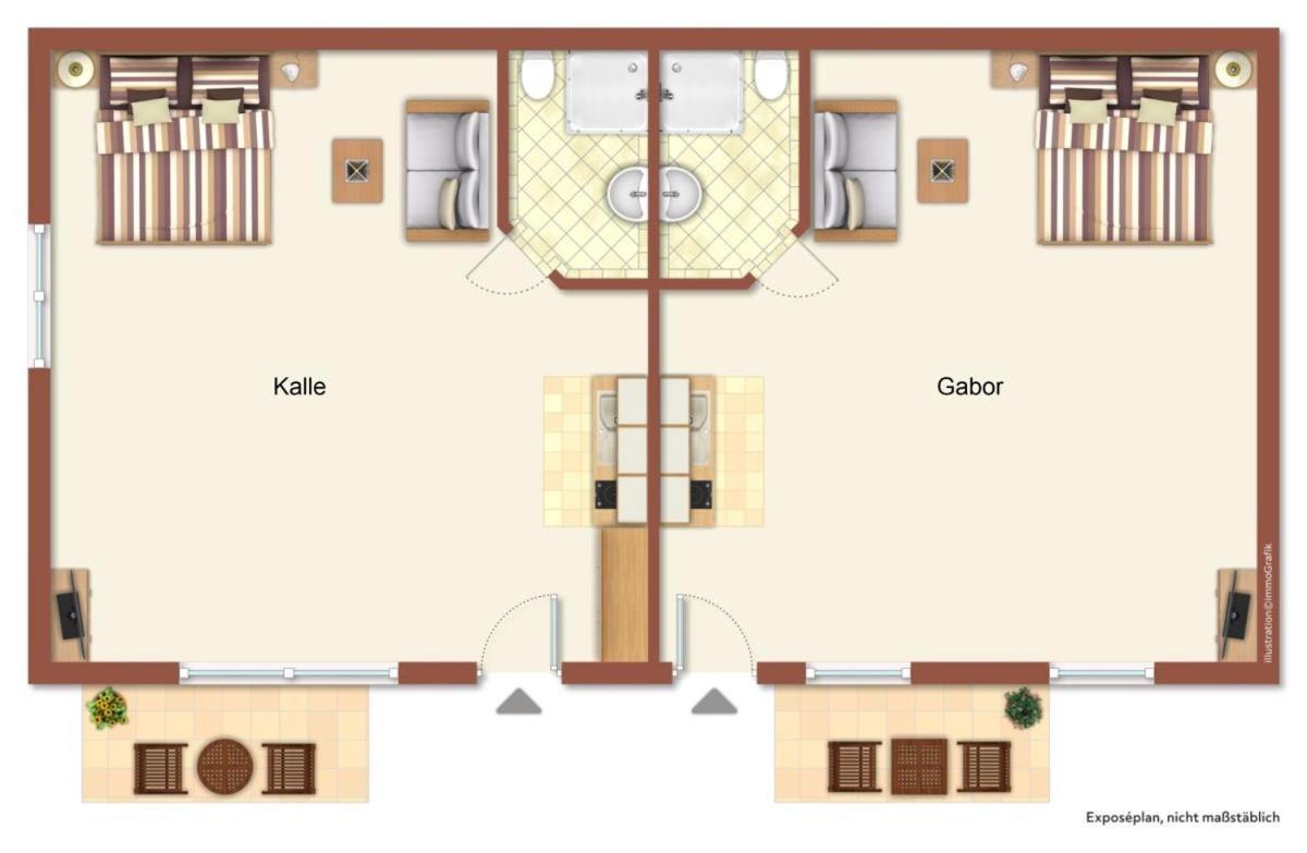 Haus Vier Freunde, Gabor Apartment Rostock Bagian luar foto